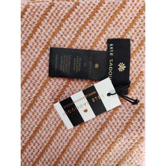 NWT Lele Sadoughi Oversized Two-Tone Pearl Stripe Scarf 97.5"L x 15"W - Picture 12 of 13